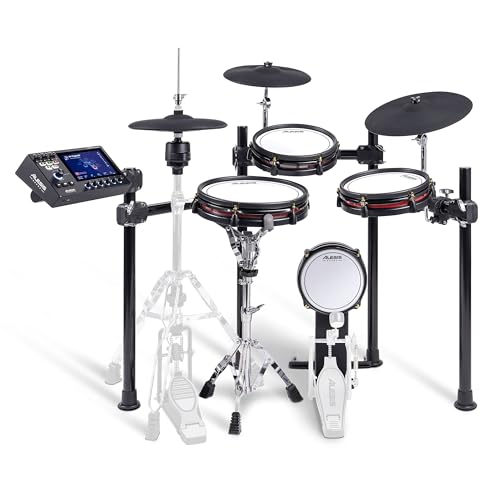 Alesis Strata Club Schlagzeug elektronisch mit 144K Multikanal-Samples, Touchscreen, Triple-Zone Becken, Dual-Zone Mesh Drums und 8" Kick von Alesis
