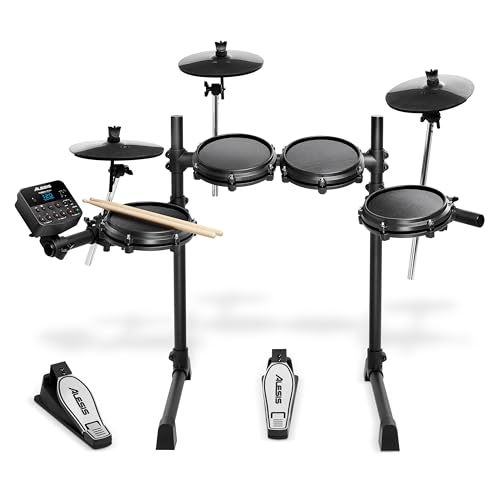 Alesis Turbo Mesh Kit - E Schlagzeug Elektronisch mit Mesh-Heads, Drumsticks, Drum Key, über 100 Sounds und 30 Play-Along-Tracks von Alesis