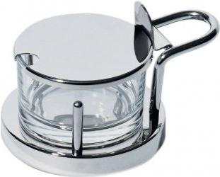 Alessi 5071 Käseplatte Edelstahl - Transparent Glas - Edelstahl Rund (5071) von Alessi