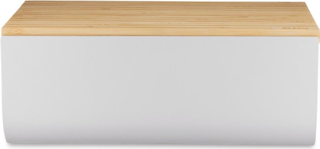 Alessi BG03 WG Mattina Brotkasten, Stahl Bambusholz, Warm Grey (BG03 WG) von Alessi