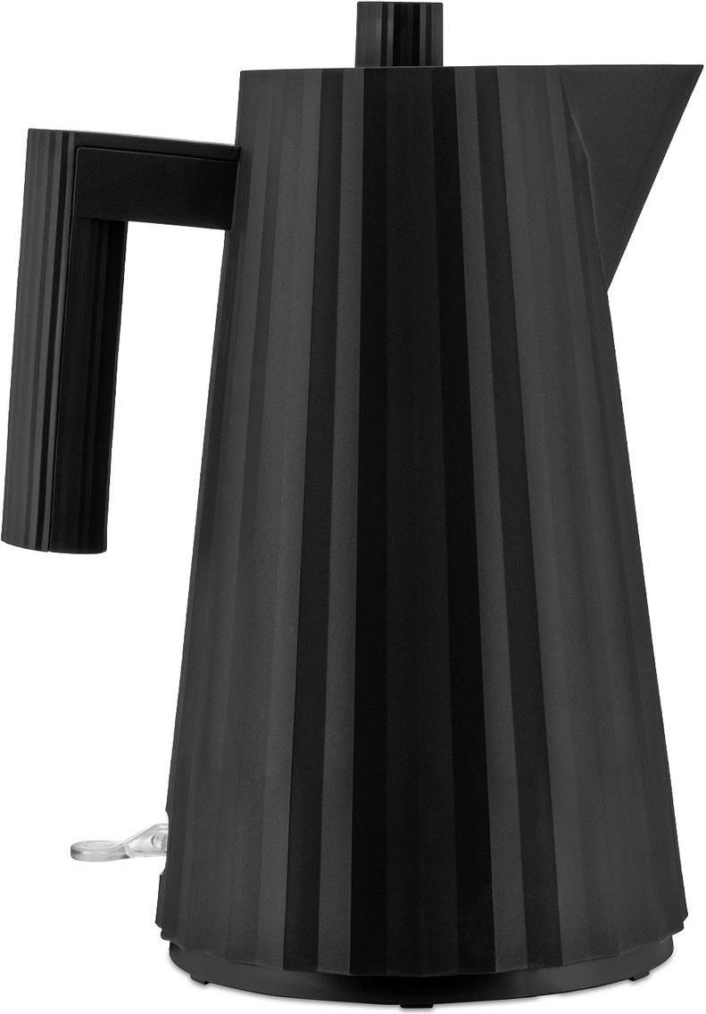 Alessi MDL06 B Plissé Elektrischer Wasserkocher, Schwarz Eurostecker (MDL06 B) von Alessi