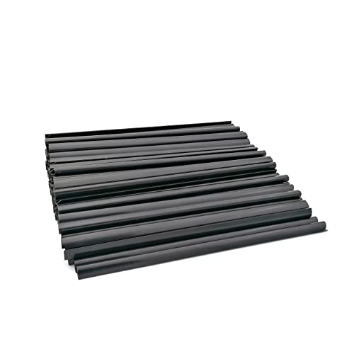 Alevar Dorsini Klemmschienen, Format A4, Durchmesser 8 mm, Kapazität 40 Blatt, Farbe Schwarz, Packung mit 100 Stück von Alevar