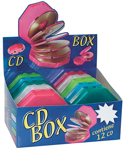 Alevar CD-Tasche für 12 CDs, tragbar, für CDs, DVDs und Blu-ray, aus transparentem Hartplastik, Format 15,5 x 15,5 x 3 cm, verschiedene Farben, 10 Stück Alevar CD-Tasche für 12 CDs, tragbar, für CDs, DVDs und Blu-ray, aus transparentem Hartplastik, Format 15,5 x 15,5 x 3 cm, verschiedene Farben, 10 Stück von Alevar