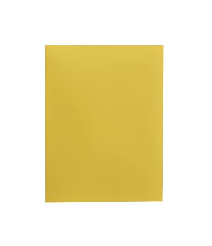 Einfache Mappen aus Karton Bristol 270 g – 25 x 34 cm Packung mit 50 Stück Gelb von Alevar