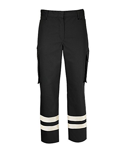 Alexandra STC-NF80BK-06A Essential Damen Reflektierende Hose, unifarben, 5% Polyester/35% Baumwolle, extra groß, Größe 6, Schwarz von Alexandra