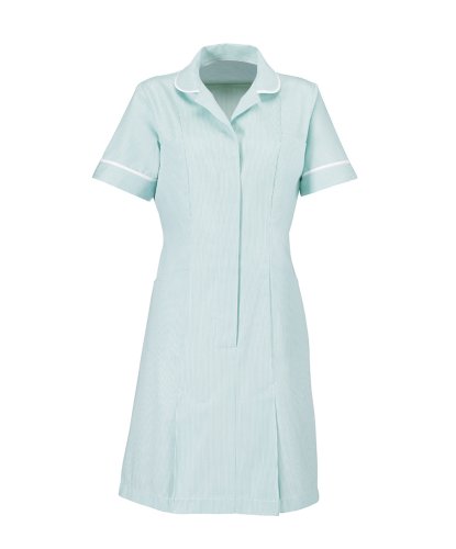 Alexandra al-st297aq-120r Streifen Kleid, Regular, weiß Paspelierung/Trim, 120 cm Brust (Größe 24), aqua/weiß von Alexandra
