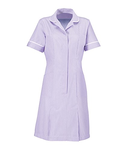 Alexandra al-st297li-144r Streifen Kleid, Regular, weiß Paspelierung/Trim, 144 cm Brust (Größe 34), lila/weiß von Alexandra