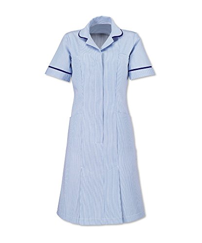 Alexandra al-st297zh-140t Stripe Dress, hoch, Sailor marineblauer Paspelierung/Trim, 140 cm Brust (Größe 32), blau/weiß von Alexandra