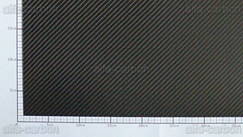 Carbon Platte Quadratisch 2mm x 100mm x 100mm CFK Platte Seidenmatt von Alfa-Carbon