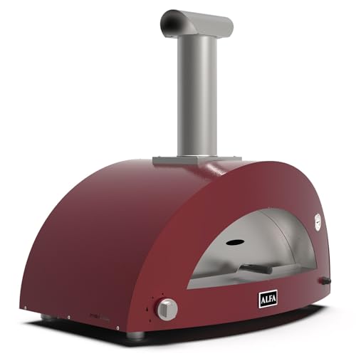 Alfa Forni Gasgrill der Marke Modernes Modell 3 Pizze ibrido Antique Red von Alfa Forni
