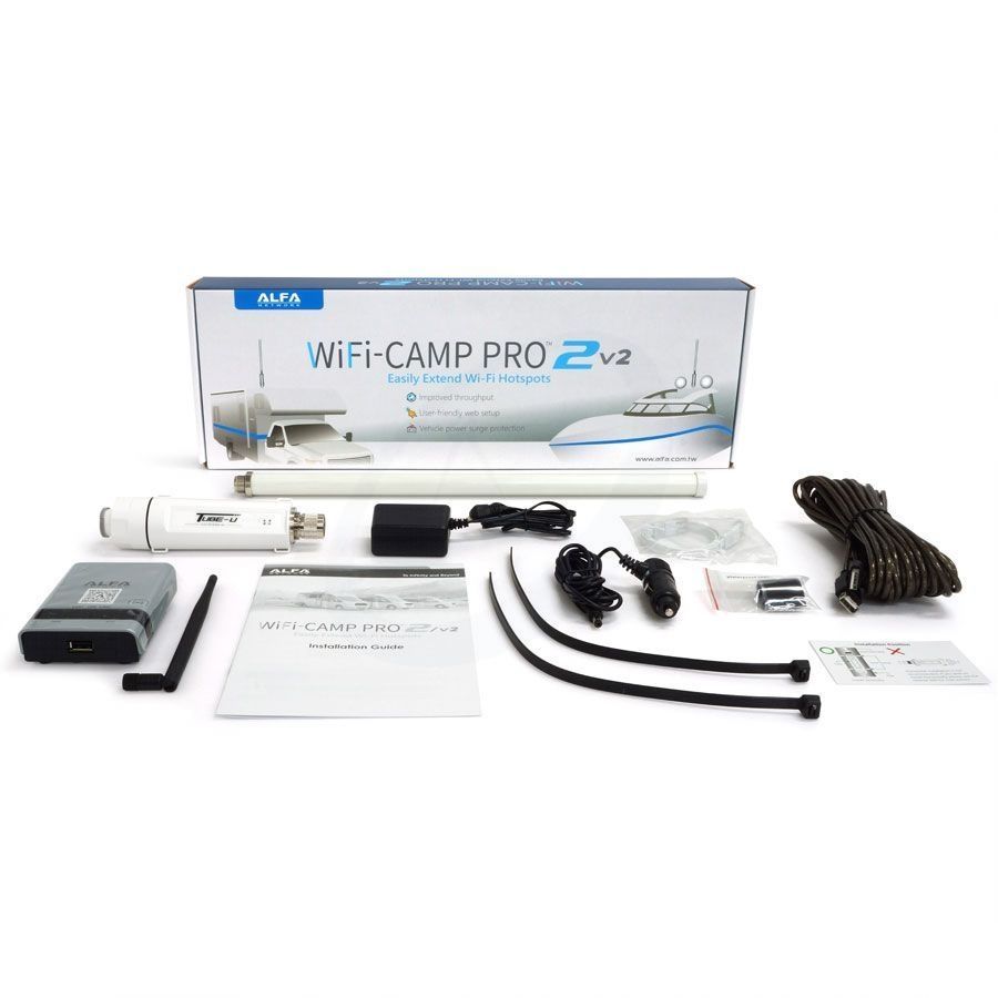 ALFA WiFi Camp-Pro2 v2 EU 2020 WLAN Range Extender Kit, 802.11b/g/n, 300MBit von Alfa