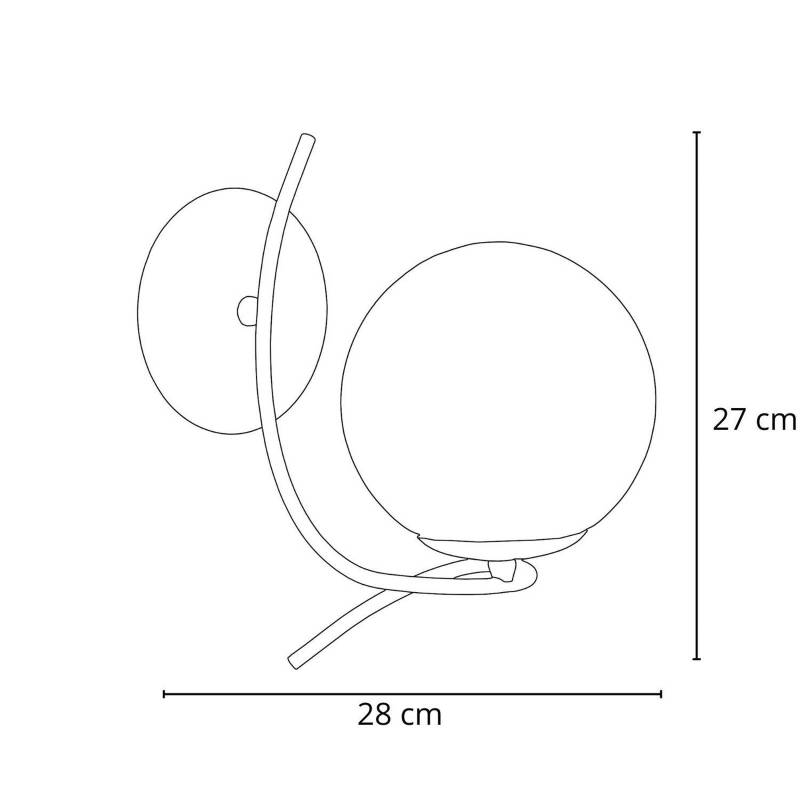 Wandleuchte Sentia, chromfarben / rauchgrau, Glas, Ø 15 cm von Alfa