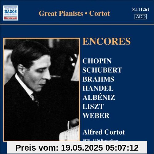 GREAT PIANISTS Alfred Cortot 78rpm recordings Encores GREAT PIANISTS Alfred Cortot 78rpm recordings Encores von Alfred Cortot