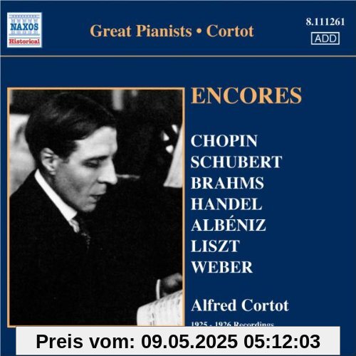 GREAT PIANISTS  Alfred Cortot 78rpm recordings Encores von Alfred Cortot