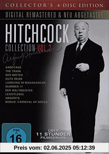 Alfred Hitchcock : Landung in Madagascar - Der Weltmeister - Sabotage - Gute Reise - Nummer 17 - 39 Stufen - Der Mieter - Leichtlebig - Abwärts - 4DVD Steelbox von Alfred Hitchcock