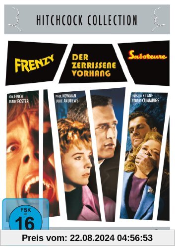 Hitchcock-Collection: Frenzy / Der zerrissene Vorhang / Saboteure [3 DVDs] von Alfred Hitchcock