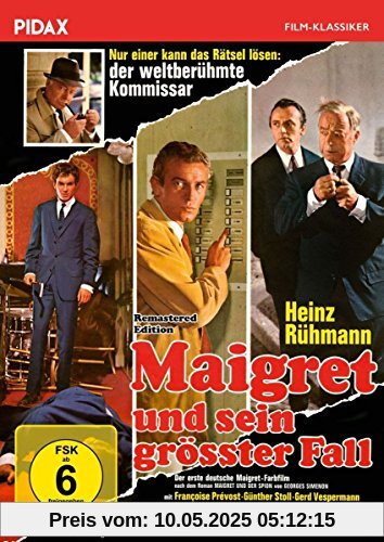Maigret und sein größter Fall - Remastered Edition / Erfolgreiche Verfilmung des Romans MAIGRET UND DER SPION mit Heinz Rühmann (Pidax Film-Klassiker) von Alfred Weidenmann
