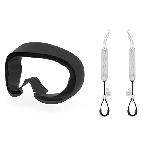 Aliaga VR-Griffriemen für Pico 4 VR-Gaming-Headset Controller-GüRtel Leichte Leckage-Gesichtspolster VR-ZubehöR - Schwarz von Aliaga