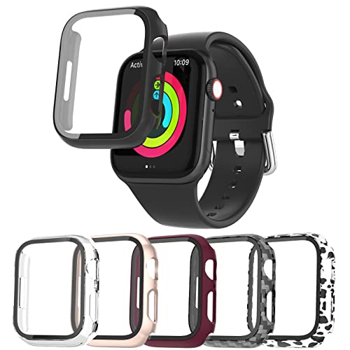 Aliaoce 6 Stück Schutzhülle Kompatibel mit Apple Watch 7 41mm, Vollschutz Hard PC Schutz Hülle Gehäuse mit Gehärtetes Glas Displayschutz HD Ultradünne Kratzfest Case für iWatch 41mm Aliaoce 6 Stück Schutzhülle Kompatibel mit Apple Watch 7 41mm, Vollschutz Hard PC Schutz Hülle Gehäuse mit Gehärtetes Glas Displayschutz HD Ultradünne Kratzfest Case für iWatch 41mm von Aliaoce