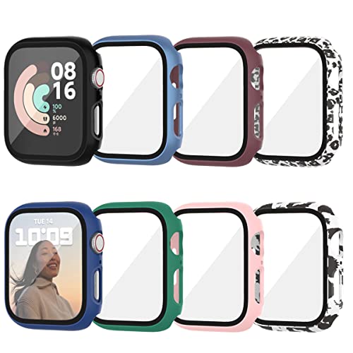 Hülle Kompatibel mit Apple Watch Schutzhülle 42mm, 8 Stück Aliaoce Gehäuse für Apple Watch Hülle Schutz iWatch 3/2/1 Case Schwarz+MitnachtBlau+OffiziGrün+HellLila+WeißLeopard+Burgund+Rosa+Kuh von Aliaoce