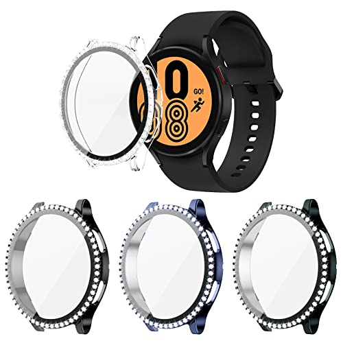 Hülle Kompatibel mit Galaxy Watch 4 Schutzhülle 40mm, 4 Stück All Rundum Gehäuse Schutz für Watch4 Hülle Kompatibel mit Samsung 40 mm Smartwatch Zubehör mit Schwarz+Klar+Blau+Grün für Damen und Herren Hülle Kompatibel mit Galaxy Watch 4 Schutzhülle 40mm, 4 Stück All Rundum Gehäuse Schutz für Watch4 Hülle Kompatibel mit Samsung 40 mm Smartwatch Zubehör mit Schwarz+Klar+Blau+Grün für Damen und Herren von Aliaoce