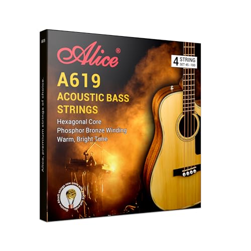 Alice Akustik-Bass-Gitarrensaiten für den professionellen Einsatz, geeignet für 20- bis 24-Bund-Akustik-Bass, Phosphor-Bronze-Nano-Beschichtung, entworfen für 34-Zoll-Akustikbässe, 4-saitig, Medium 45 Alice Akustik-Bass-Gitarrensaiten für den professionellen Einsatz, geeignet für 20- bis 24-Bund-Akustik-Bass, Phosphor-Bronze-Nano-Beschichtung, entworfen für 34-Zoll-Akustikbässe, 4-saitig, Medium 45 von Alice