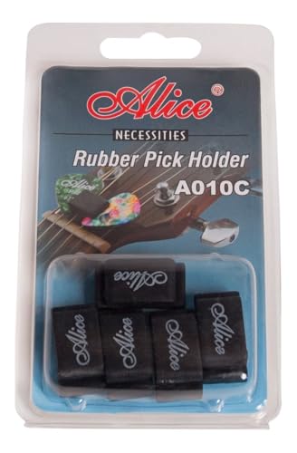 Alice Plektrum Halter für akustische/3 Seite Elektrische Gitarren Pack of 5 schwarz von Alice