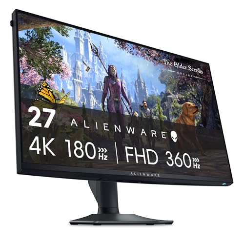 Alienware AW2725QF 27 Zoll 4K UHD (3840x2160) Gaming Monitor, 360Hz, Fast IPS, 0.5ms, NVIDIA G-SYNC Kompatibel, 95% DCI-P3, HDR600, Dolby Vision, USB-C, DisplayPort, 2X HDMI, 4X USB, 3 Jahre Garantie von Alienware