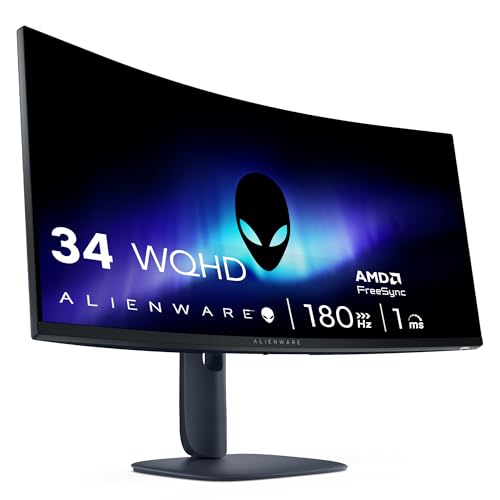 Alienware 34 Gaming Monitor - AW3425DWM, WQHD (3440x1440), 21:9 1500R Curved, 180Hz, VA, 1ms, AMD FreeSync Premium, VESA AdaptiveSync, 95% DCI-P3, HDR400, DisplayPort, 2 HDMI, 3 USB, 3 Jahre Garantie Alienware 34 Gaming Monitor - AW3425DWM, WQHD (3440x1440), 21:9 1500R Curved, 180Hz, VA, 1ms, AMD FreeSync Premium, VESA AdaptiveSync, 95% DCI-P3, HDR400, DisplayPort, 2 HDMI, 3 USB, 3 Jahre Garantie von Alienware