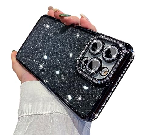 Alihtte Glitzer Hülle für iPhone 11 Pro Max 6.5", Bling Glitter Stoßfest Handyhülle für Mädchen, Ultradünn TPU Silikon Schutzhülle Case Kameraschutz Bumper Cover für iPhone 11 Pro Max schwarz von Alihtte