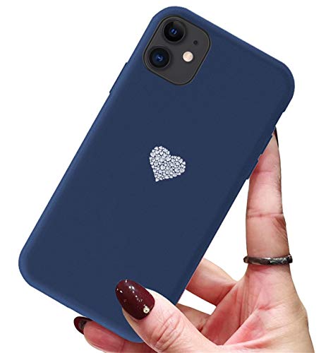 Alihtte Handyhülle Kompatibel mit iPhone 11 Pro Hülle,rot Weich TPU Gummigel Back 3D Herzmuster und Mädchen Frau Weich Silikon Bumper Schutzhülle Case für iPhone 11 Pro von Alihtte