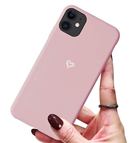 Alihtte Handyhülle Kompatibel mit iPhone 11 Pro MAX Hülle,rot Weich TPU Gummigel Back 3D Herzmuster und Mädchen Frau Weich Silikon Bumper Schutzhülle Case für iPhone 11 Pro MAX von Alihtte