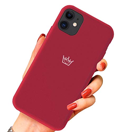 Alihtte Handyhülle Kompatibel mit iPhone 6 Hülle,rot Weich TPU Gummigel Back 3D Herzmuster und Mädchen Frau Weich Silikon Bumper Schutzhülle Case für iPhone 6S von Alihtte