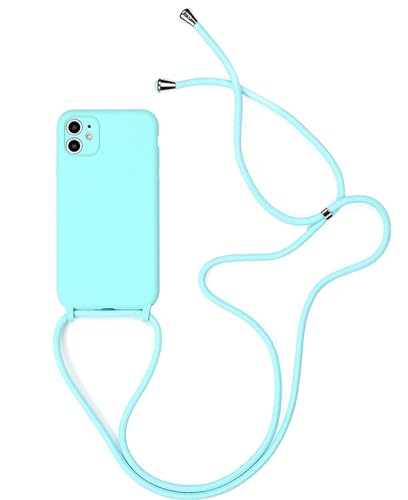 Alihtte Handykette Hülle für iPhone 16 Pro Max Necklace Handyhülle Nylon Schultergurt Silikon TPU Cover mit Kordel zum Umhängen Schutzhülle mit Band Schnur Case für iPhone 16 Pro Max, Hellblau Alihtte Handykette Hülle für iPhone 16 Pro Max Necklace Handyhülle Nylon Schultergurt Silikon TPU Cover mit Kordel zum Umhängen Schutzhülle mit Band Schnur Case für iPhone 16 Pro Max, Hellblau von Alihtte