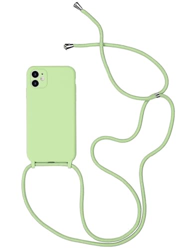 Alihtte Handykette Hülle für iPhone 16 Pro Necklace Handyhülle Nylon Schultergurt Silikon TPU Cover mit Kordel zum Umhängen Schutzhülle mit Band Schnur Case für iPhone 16 Pro, Matcha Alihtte Handykette Hülle für iPhone 16 Pro Necklace Handyhülle Nylon Schultergurt Silikon TPU Cover mit Kordel zum Umhängen Schutzhülle mit Band Schnur Case für iPhone 16 Pro, Matcha von Alihtte