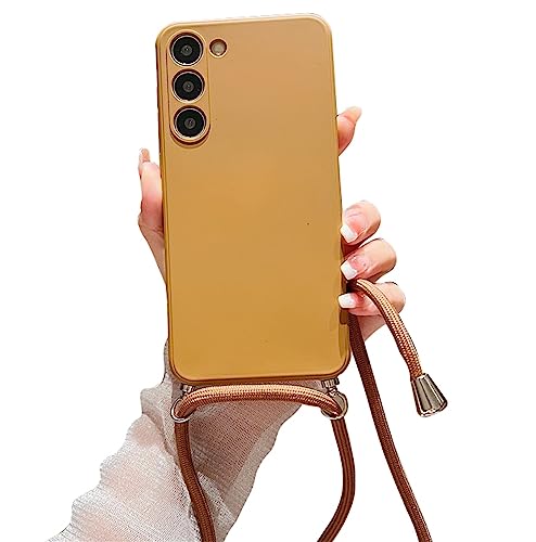 Alihtte Handykette für Samsung Galaxy S22 5G Hülle mit Band, Ultradünn Silikon Necklace Handyhülle mit Abnehmbar Kordel zum Umhängen Stossfest Bumper Handy Schutzhülle für Galaxy S22 5G, braun Alihtte Handykette für Samsung Galaxy S22 5G Hülle mit Band, Ultradünn Silikon Necklace Handyhülle mit Abnehmbar Kordel zum Umhängen Stossfest Bumper Handy Schutzhülle für Galaxy S22 5G, braun von Alihtte