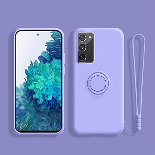 Alihtte Hülle für Samsung Galaxy S20 FE, Silikon TPU Slim Case mit 360 Grad Ring Ständer Handyhülle Fallschutz Magnetische Autohalterung Schutzhülle, Kratzfest Stoßfest Case für Galaxy S20 fe Lavendel von Alihtte