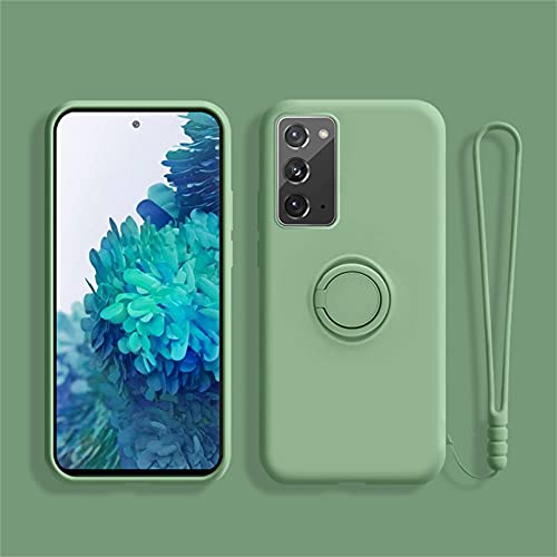 Alihtte Hülle für Samsung Galaxy S20 FE, Silikon TPU Slim Case mit 360 Grad Ring Ständer Handyhülle Fallschutz Magnetische Autohalterung Schutzhülle, Kratzfest Stoßfest Case für Galaxy S20 fe Matcha von Alihtte