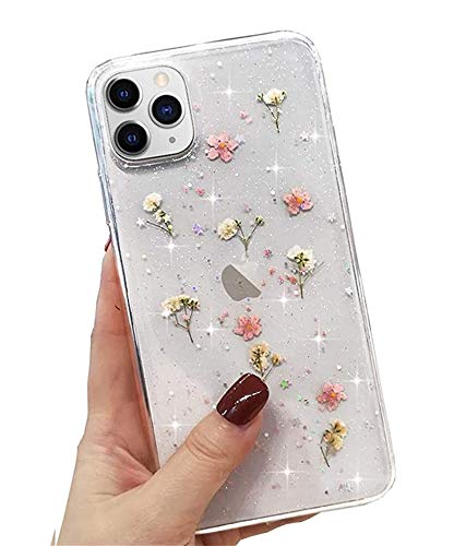 Alihtte Hülle für iPhone 11 Glitter Bling Mode Handyhülle TPU Silikon Weiche Schlank Marmor Schutzhülle Handytasche Flexibel Süße Cartoon Transparent Case Handy Hülle für iPhone 11 von Alihtte