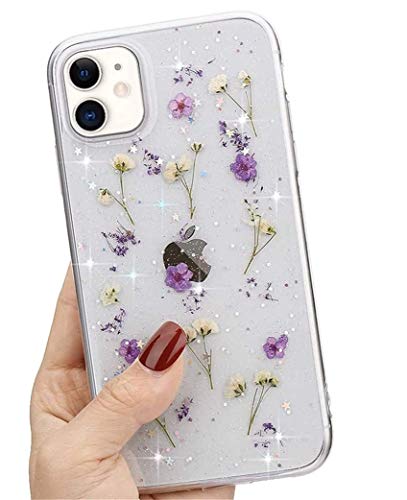 Alihtte Hülle für iPhone 12 Mini Glitter Bling Mode Handyhülle TPU Silikon Weiche Schlank Marmor Schutzhülle Handytasche Flexibel Süße Cartoon Transparent Case Handy Hülle für iPhone 12 Mini von Alihtte