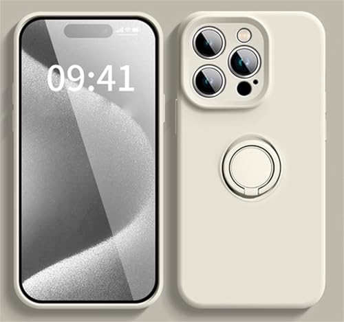 Alihtte Hülle für iPhone 15 Plus, Handyhülle Slim weiche TPU Silikon Case Cover mit 360 Grad Ring Ständer Stoßfest Kratzfest Hülle für iPhone 15 Plus 6.7 Zoll weiß Alihtte Hülle für iPhone 15 Plus, Handyhülle Slim weiche TPU Silikon Case Cover mit 360 Grad Ring Ständer Stoßfest Kratzfest Hülle für iPhone 15 Plus 6.7 Zoll weiß von Alihtte