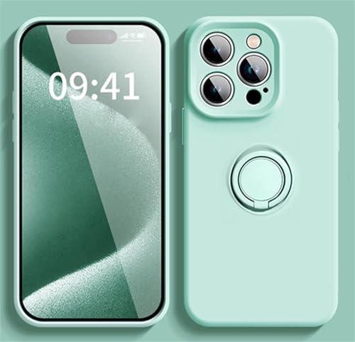 Alihtte Hülle für iPhone 16 Plus, Handyhülle Slim weiche TPU Silikon Case Cover mit 360 Grad Ring Ständer Stoßfest Kratzfest Hülle für iPhone 16 Plus 6.7 Zoll Cyan Alihtte Hülle für iPhone 16 Plus, Handyhülle Slim weiche TPU Silikon Case Cover mit 360 Grad Ring Ständer Stoßfest Kratzfest Hülle für iPhone 16 Plus 6.7 Zoll Cyan von Alihtte