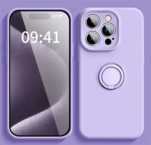 Alihtte Hülle für iPhone 16 Plus, Handyhülle Slim weiche TPU Silikon Case Cover mit 360 Grad Ring Ständer Stoßfest Kratzfest Hülle für iPhone 16 Plus 6.7 Zoll Hellviolett Alihtte Hülle für iPhone 16 Plus, Handyhülle Slim weiche TPU Silikon Case Cover mit 360 Grad Ring Ständer Stoßfest Kratzfest Hülle für iPhone 16 Plus 6.7 Zoll Hellviolett von Alihtte