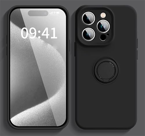 Alihtte Hülle für iPhone 16 Plus, Handyhülle Slim weiche TPU Silikon Case Cover mit 360 Grad Ring Ständer Stoßfest Kratzfest Hülle für iPhone 16 Plus 6.7 Zoll schwarz Alihtte Hülle für iPhone 16 Plus, Handyhülle Slim weiche TPU Silikon Case Cover mit 360 Grad Ring Ständer Stoßfest Kratzfest Hülle für iPhone 16 Plus 6.7 Zoll schwarz von Alihtte