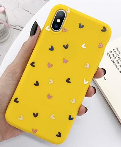 Alihtte Hülle für iPhone 6 Plus Hülle, Hülle für iPhone 6S Plus HandyHülle Soft Flex Silikon Herz Case Ultradünn Handyhülle Blumen Bumper Cover Schutz Tasche Schale Schutzhülle für Apple iPhone 6 Plus von Alihtte