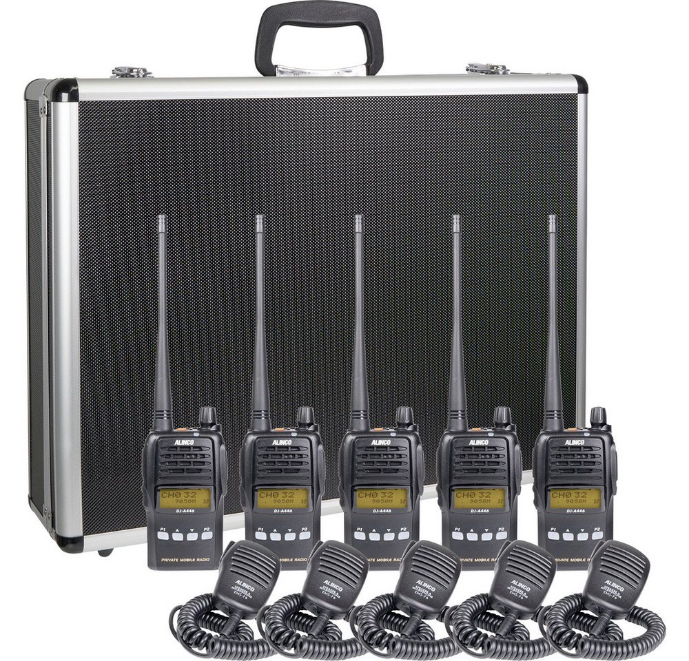 Alinco Walkie Talkie Alinco Team-Set DJ-A-446 EMS-76 150106 PMR-Handfunkgerät 5er Set Alinco Walkie Talkie Alinco Team-Set DJ-A-446 EMS-76 150106 PMR-Handfunkgerät 5er Set von Alinco