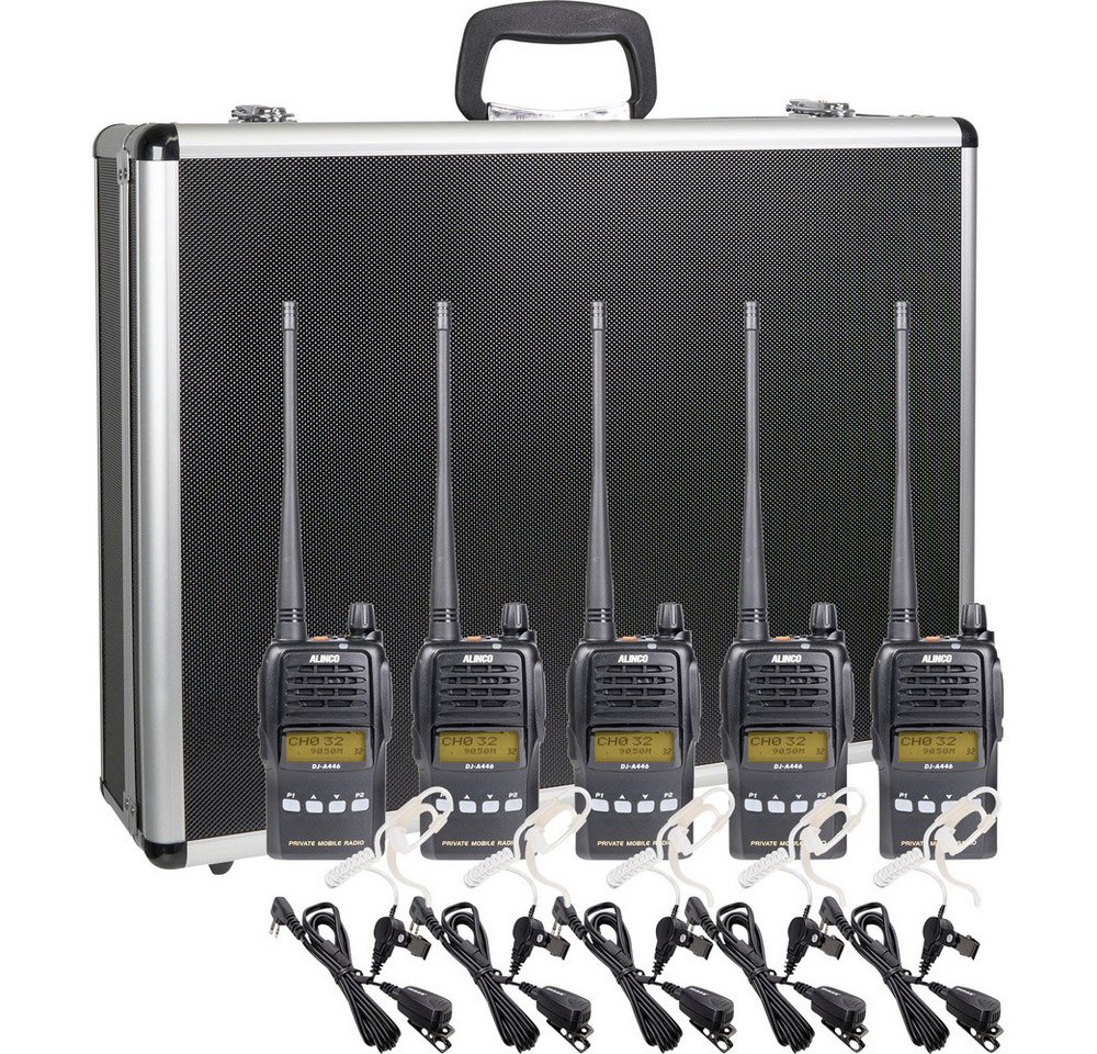 Alinco Walkie Talkie Alinco Team-Set DJ-A-446 KEP-24-AL 150105 PMR-Handfunkgerät 5er Set Alinco Walkie Talkie Alinco Team-Set DJ-A-446 KEP-24-AL 150105 PMR-Handfunkgerät 5er Set von Alinco