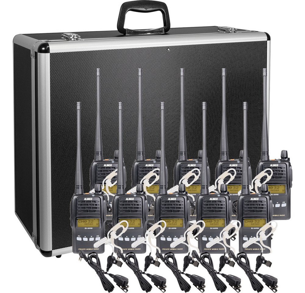 Alinco Walkie Talkie Alinco Team-Set DJ-A-446 KEP-24-AL 150107 PMR-Handfunkgerät 10er Set Alinco Walkie Talkie Alinco Team-Set DJ-A-446 KEP-24-AL 150107 PMR-Handfunkgerät 10er Set von Alinco
