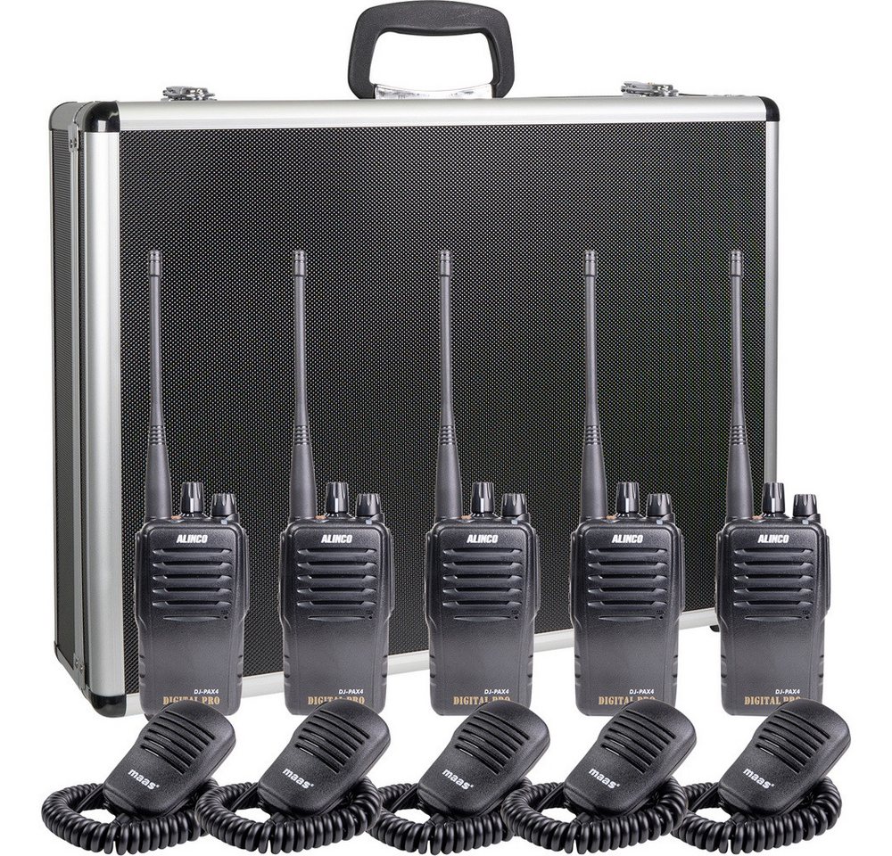 Alinco Walkie Talkie Alinco Team-Set DJ-PAX-4 + KEP-360-K 150098 PMR-Handfunkgerät 5er Set Alinco Walkie Talkie Alinco Team-Set DJ-PAX-4 + KEP-360-K 150098 PMR-Handfunkgerät 5er Set von Alinco