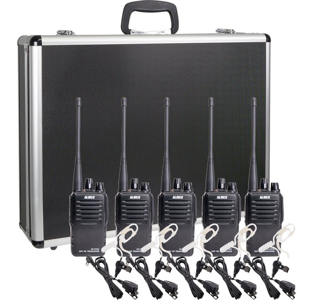 Alinco Walkie Talkie Alinco Team-Set DJ-VX-46 + KEP-24-AL 150101 PMR-Handfunkgerät 5er Set Alinco Walkie Talkie Alinco Team-Set DJ-VX-46 + KEP-24-AL 150101 PMR-Handfunkgerät 5er Set von Alinco